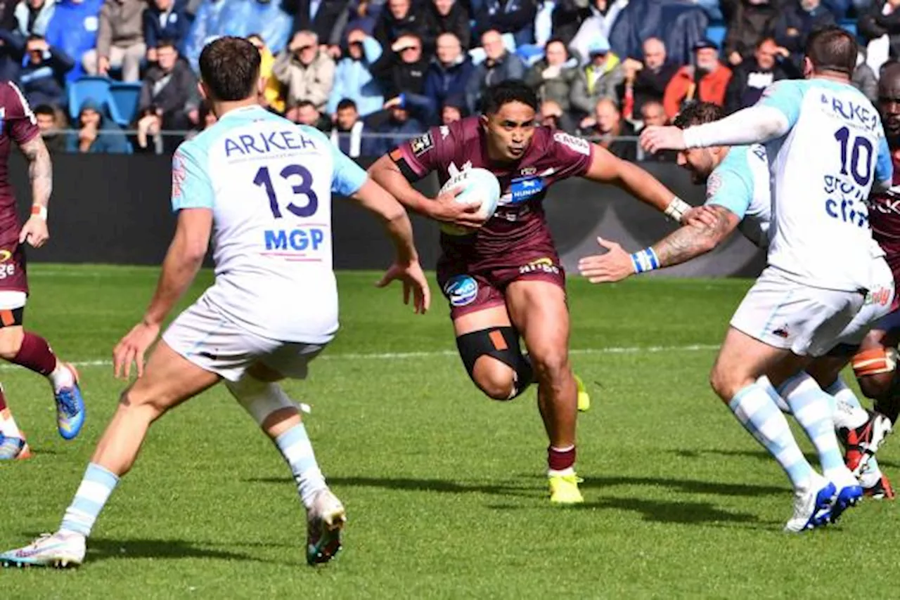 Bordeaux-Bègles s'impose à Bayonne, Perpignan l'emporte à Montpellier en Top 14