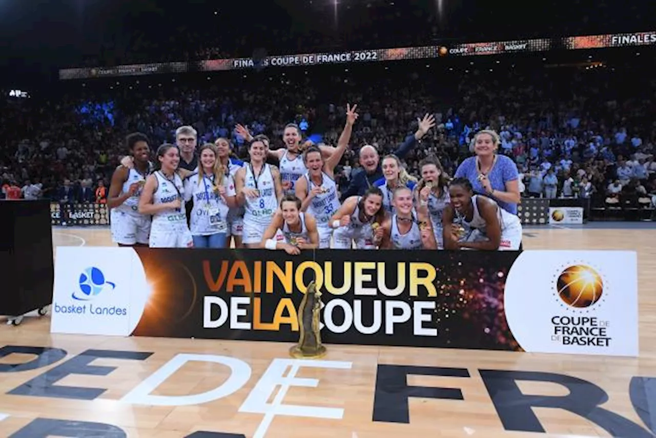 Un ticket pour l'Euroligue en jeu lors de la finale de la Coupe de France femmes entre Basket Landes et Bou...