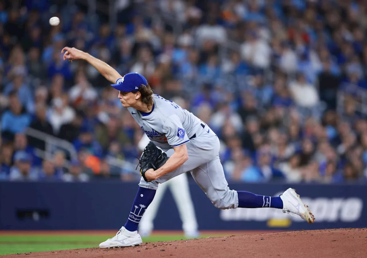 Dodgers extend winning streak to six as Tyler Glasnow gets first career victory against Blue Jays