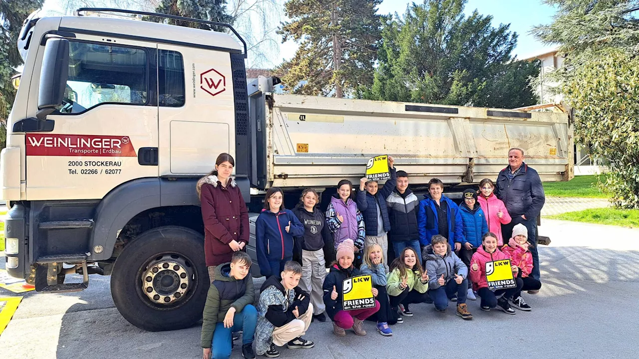 Stockerau: Weinlinger Transporte hielt Workshop für Volksschüler ab