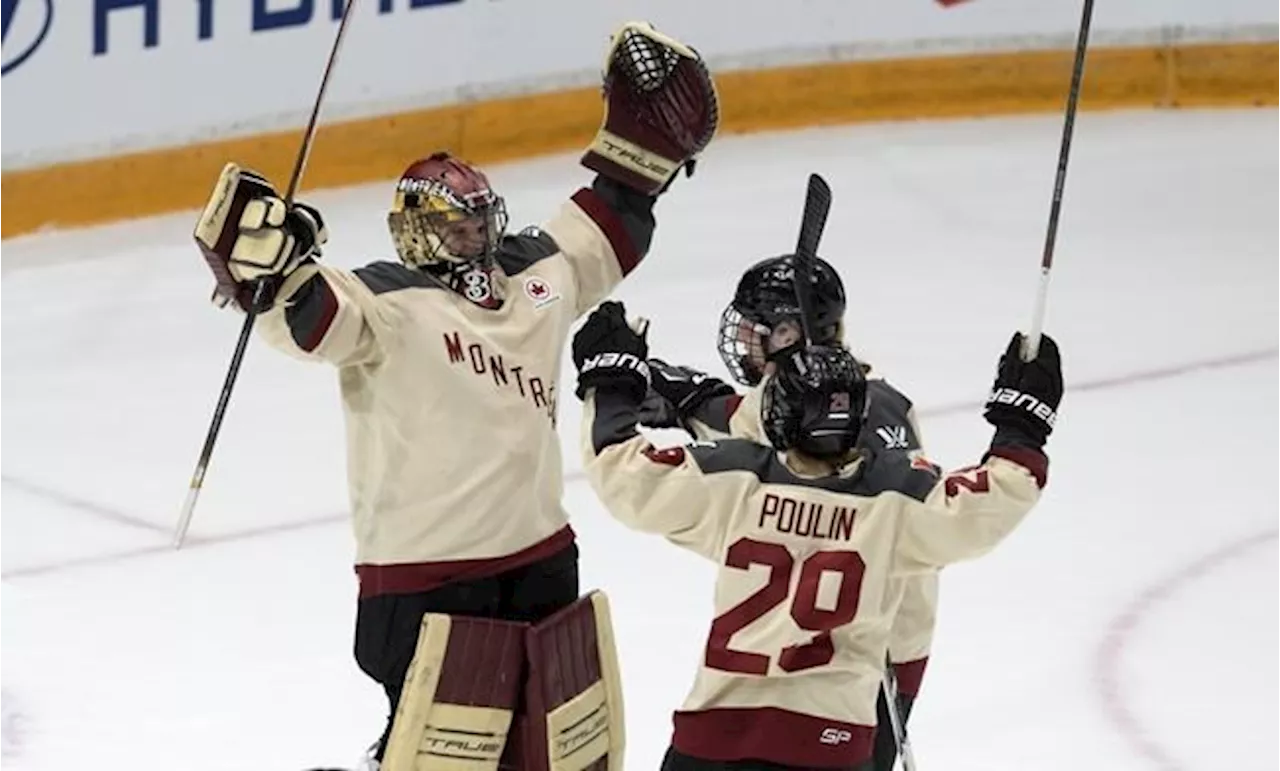 Montreal's Desbiens earns first PWHL shutout in 2-0 victory over Ottawa