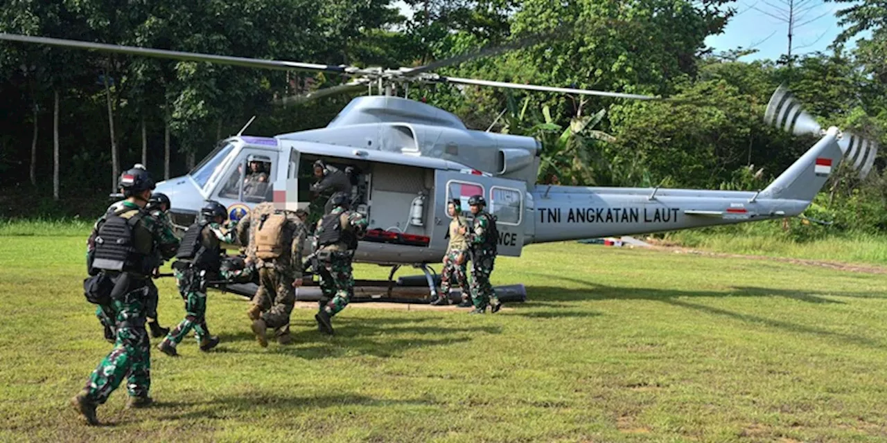 Pasukan Taifib dan USMC Gelar Latihan Evakuasi Medis Udara di Sukabumi