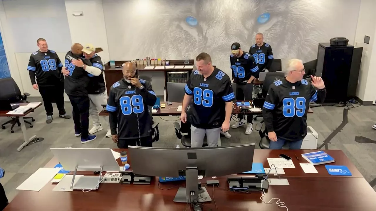 Lions Front Office Rocks Dan Campbell's Old Jersey on Day 3 of 2024 NFL Draft