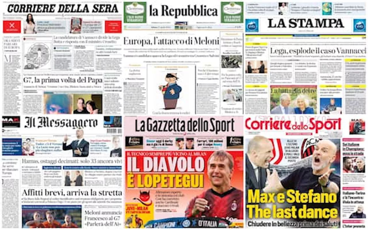 Le prime pagine dei quotidiani di oggi 27 aprile: la rassegna stampa di Sky TG24