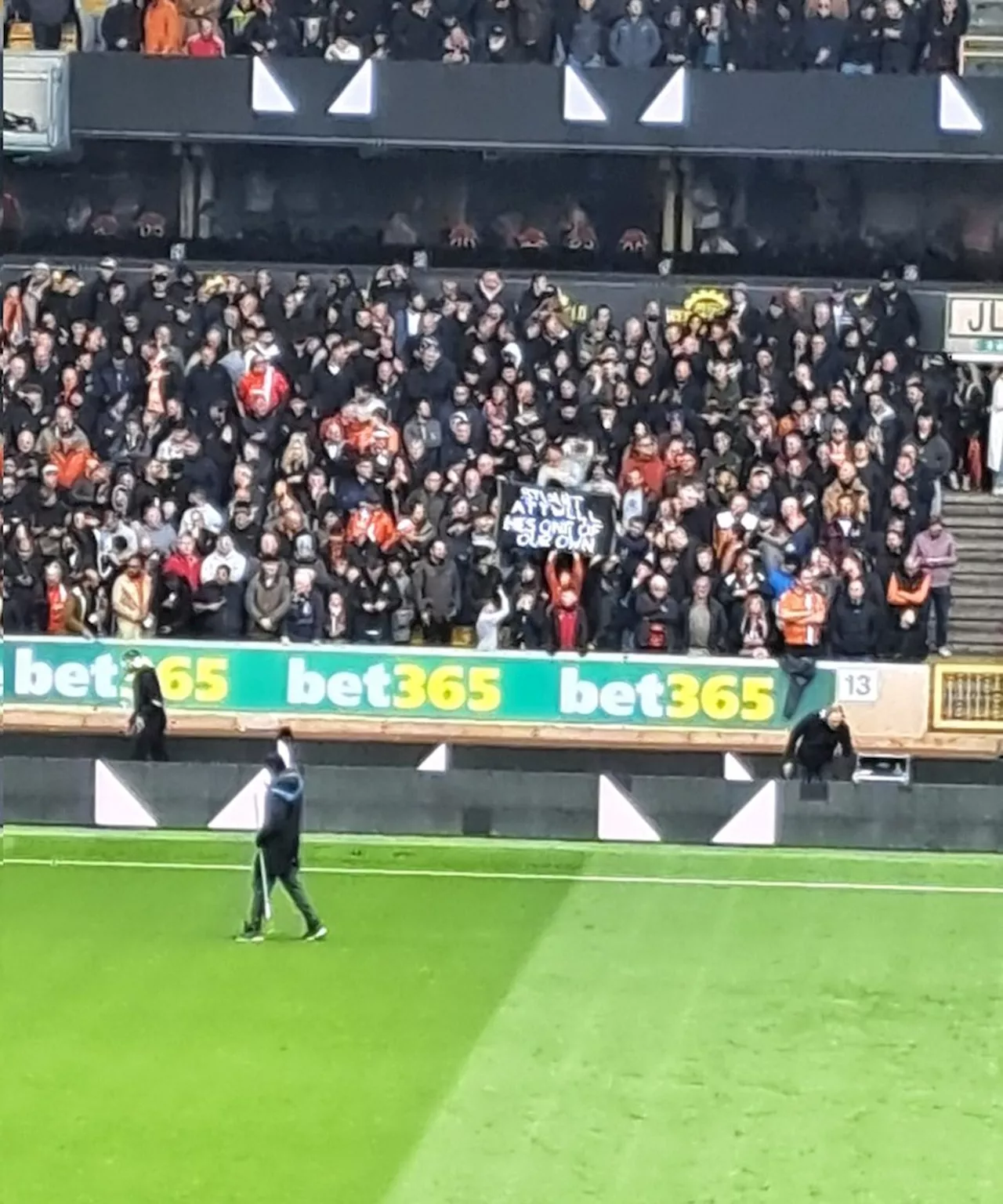 Luton fans mock Nottingham Forest’s VAR and PGMOL outburst with banner at Wolves match...