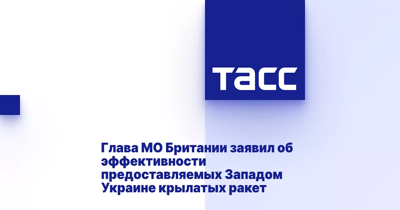 Глава МО Британии заявил об эффективности предоставляемых Западом Украине крылатых ракет