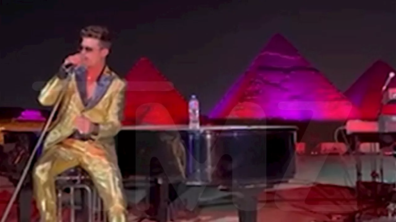Robin Thicke Performs for Lavish Wedding at Base of Pyramids in Egypt