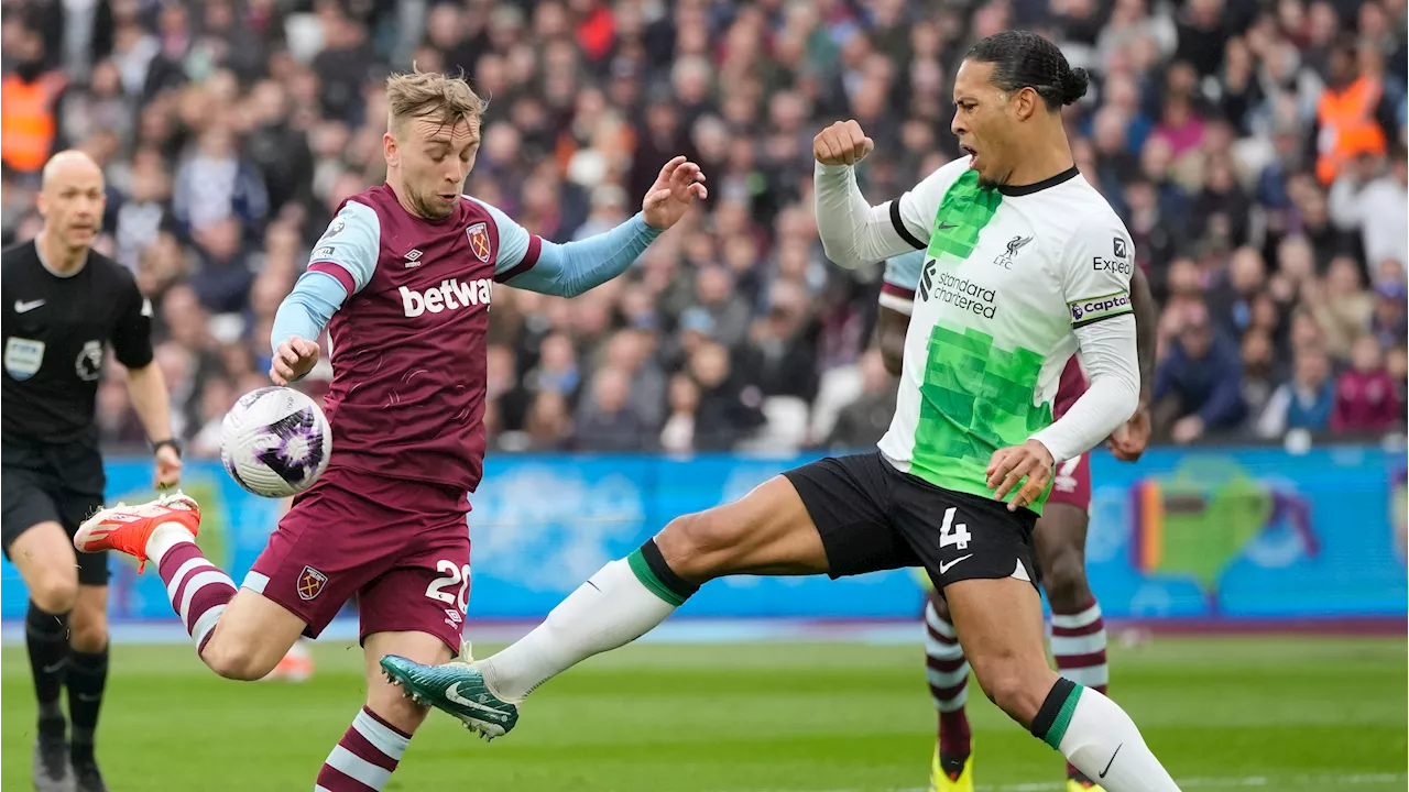 Liverpool's draw at West Ham further damages Premier League title hopes