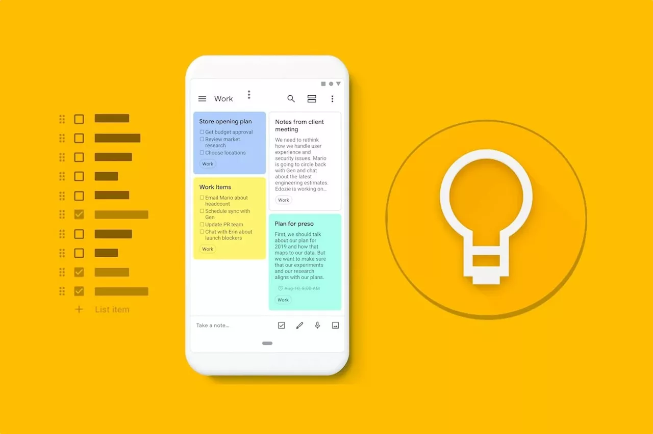 Les rappels de Google Keep vont intégrer Google Tasks