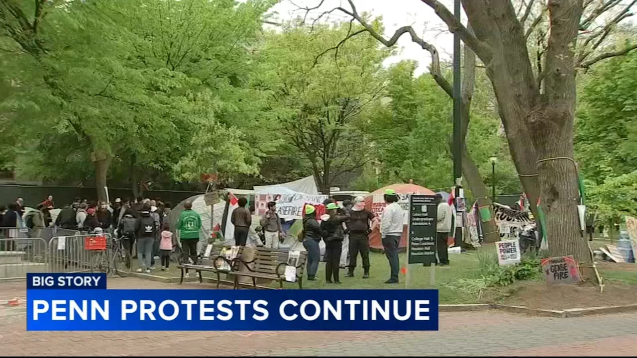 Pro-Palestinian protesters remain on University of Pennsylvania's campus despite warnings to disband