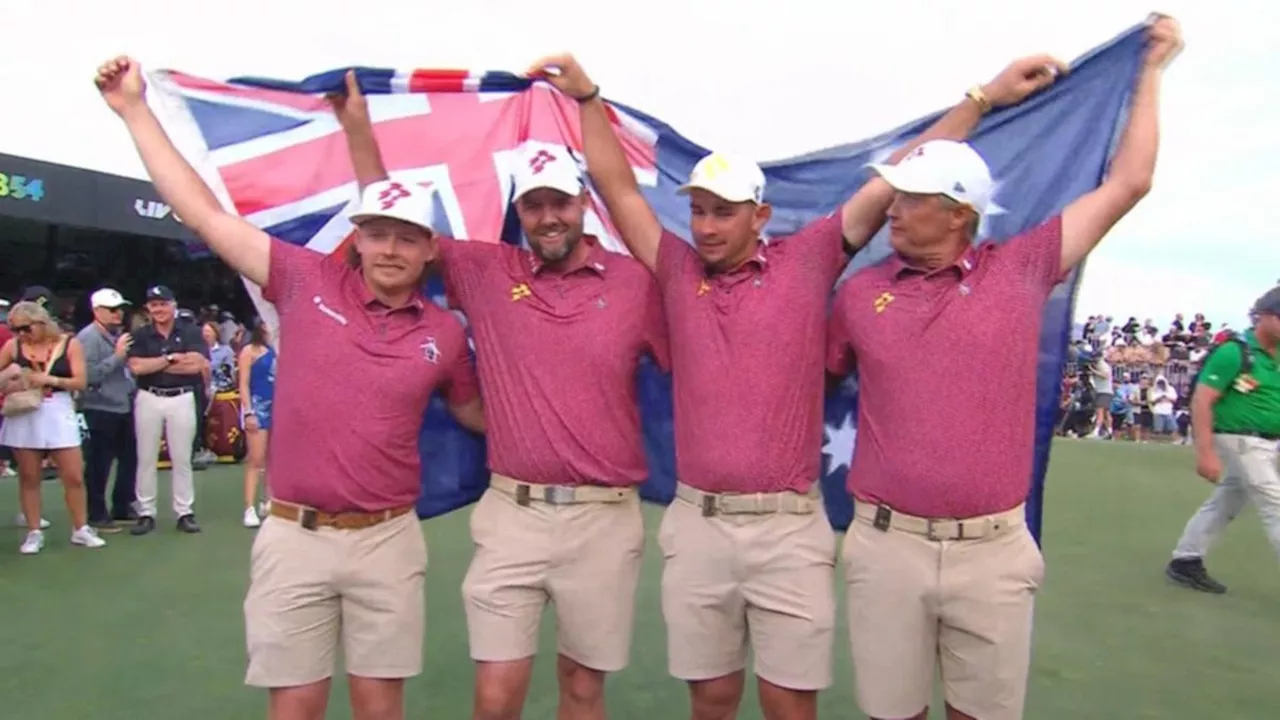 Australian LIV Golf team Ripper GC wins ‘frenzied’ teams event in Adelaide after dramatic playoff finish