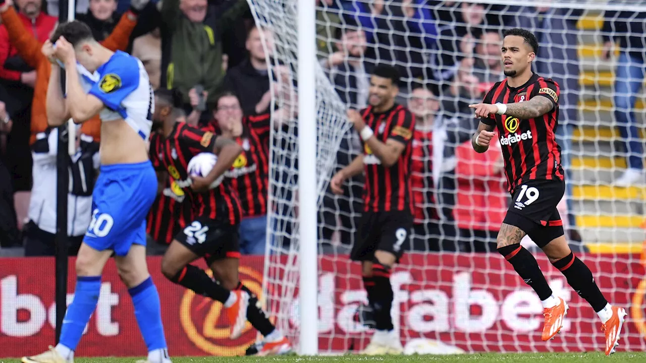 Bournemouth moves into top half of the Premier League after 3-0 win against Brighton