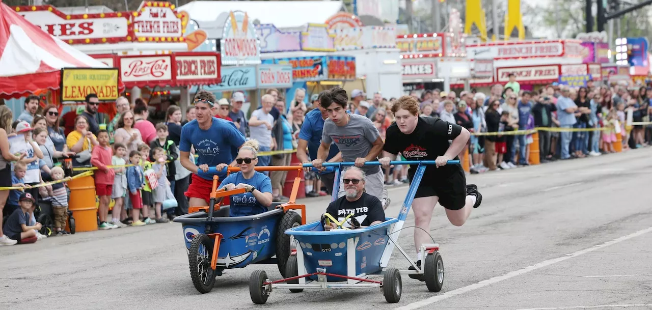 Axe throwing, fried cheese, sap runs: Geauga County Maple Festival attracts massive crowd (photos)