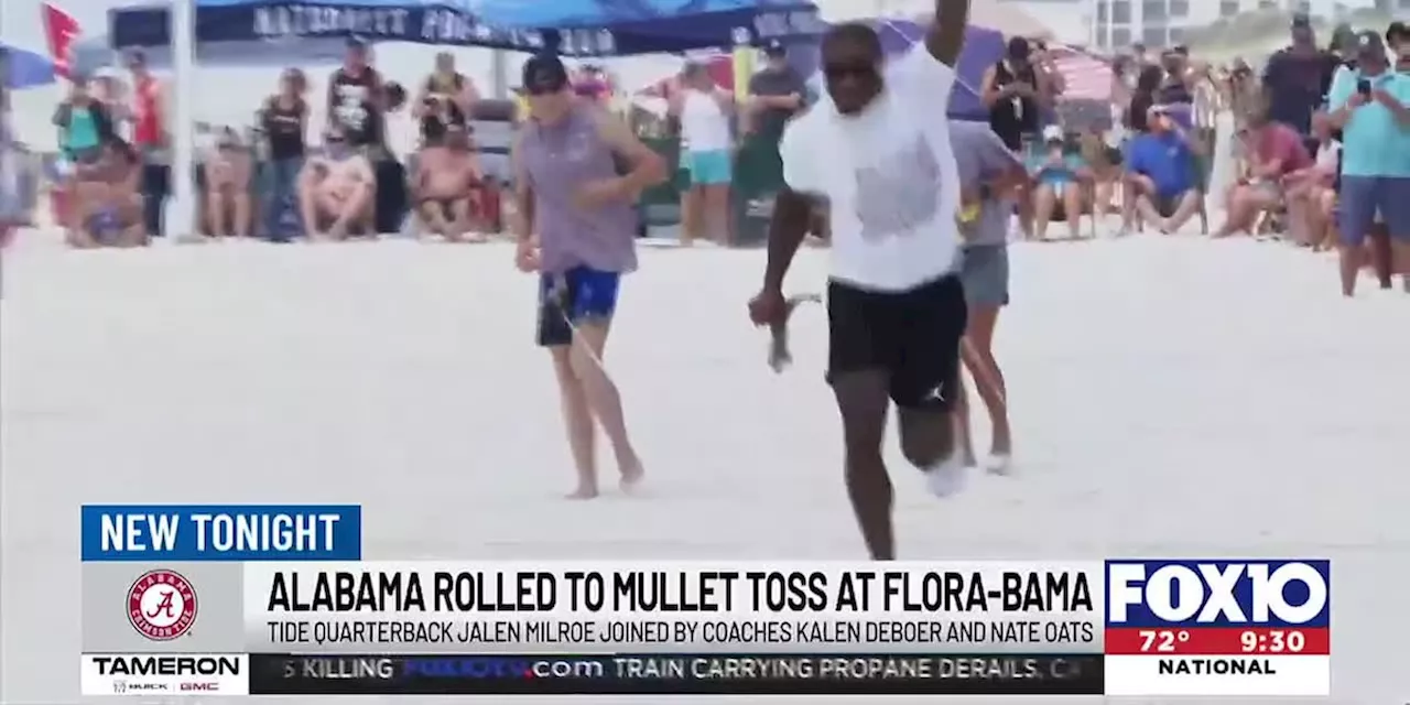 Special Crimson Tide guests make appearance at Flora-Bama’s annual Mullet Toss