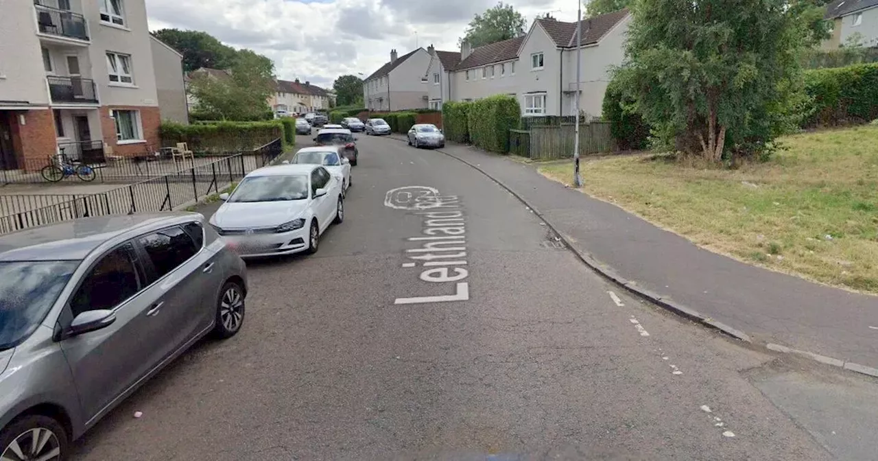 Car smashes into parked vehicles in Glasgow 'disturbance' leaving man injured