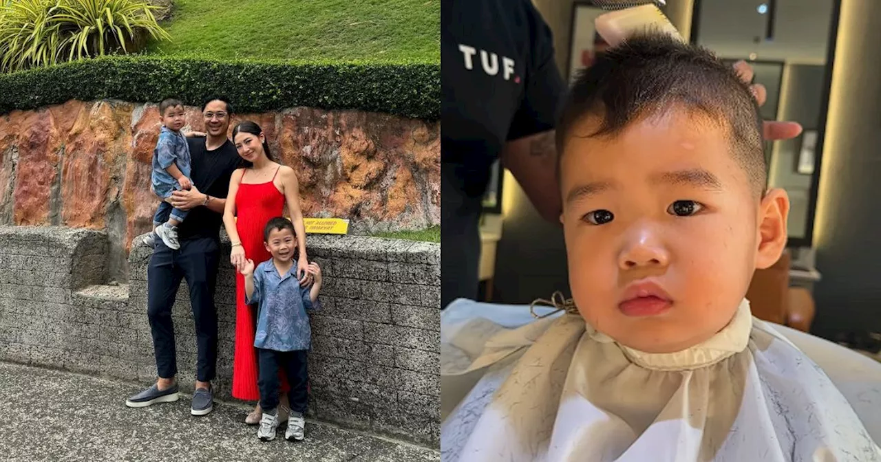 Kryz Uy shares son Sevi's calm reaction while getting his haircut