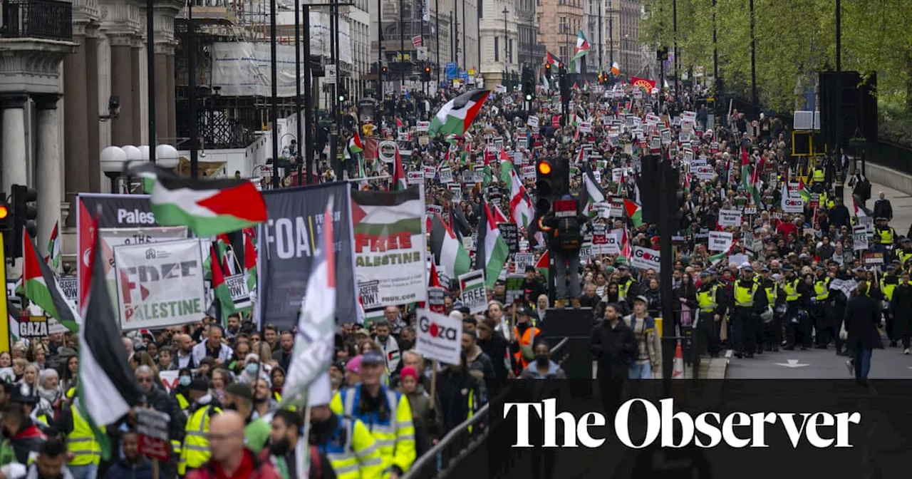 London Gaza protest: has row over ‘openly Jewish’ remark changed the march’s mood?