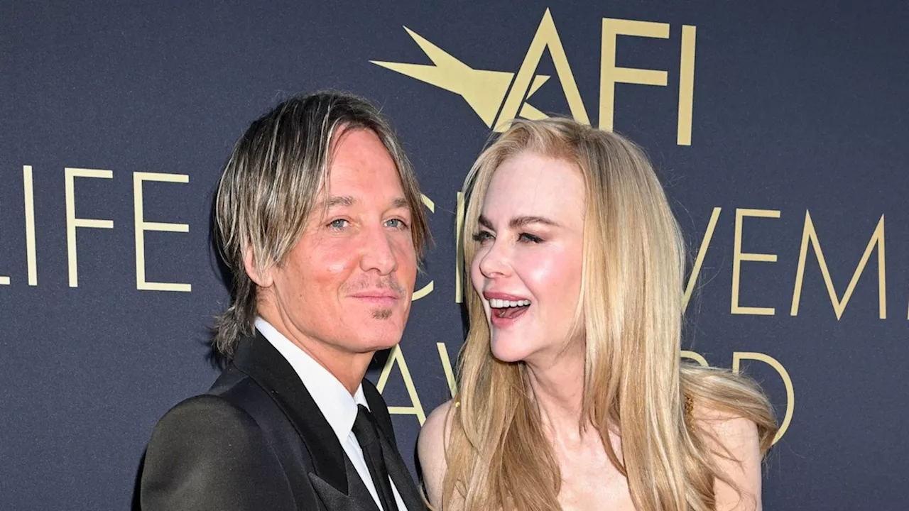 Nicole Kidman looks incredible in gold Balenciaga gown with husband Keith Urban as she's honored at AFI Life Achievement Award gala