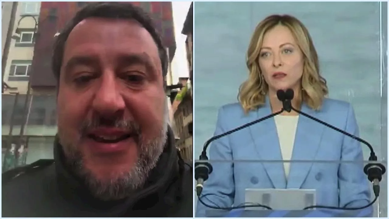 FdI, Salvini si collega con la figlia e Meloni ironizza: 'Grazie anche se hai preferito il ponte a noi'