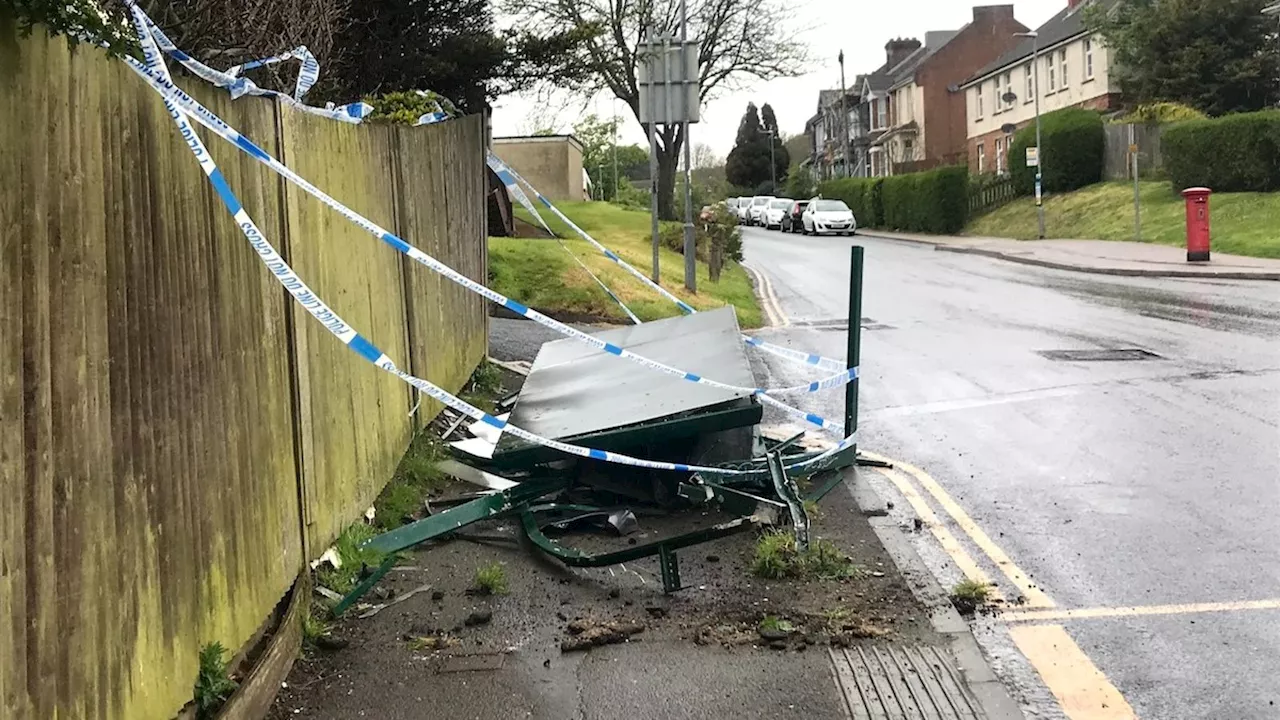 Bus stop 'completely destroyed' in hit-and-run car crash on residential Hastings street