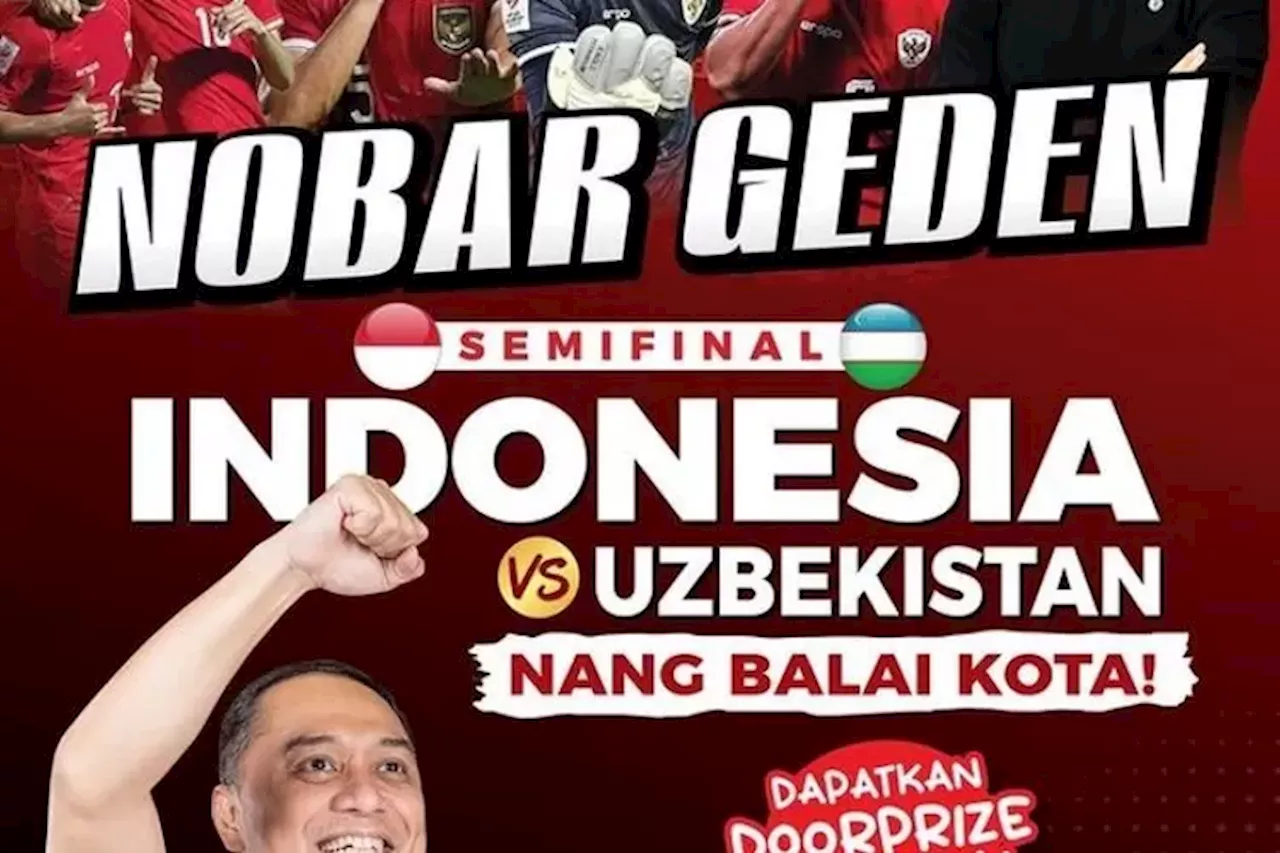 Pemkot Surabaya Gelar Nobar Semifinal Piala Asia U-23 antara Indonesia vs Uzbekistan, Sediakan Doorprize Menarik!