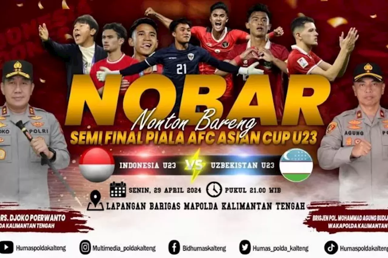 Polda Kalteng Siapkan Gelar Nobar Timnas U-23 Semifinal Piala Asia