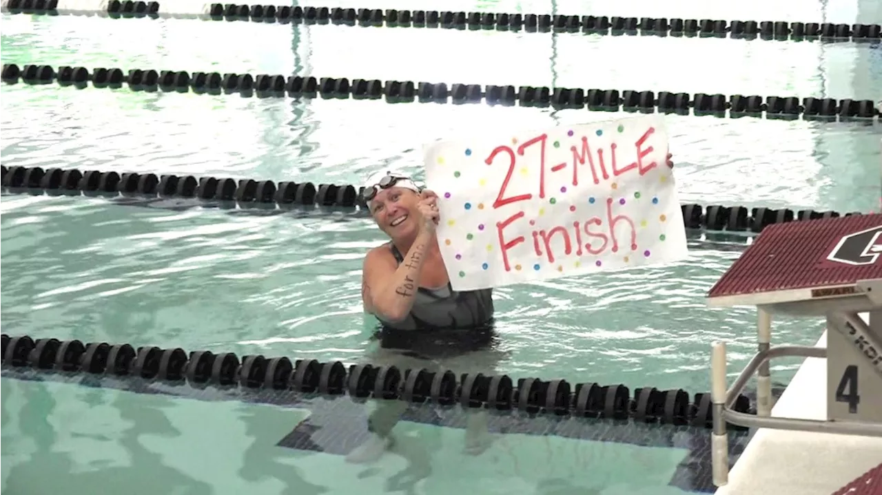 South Carolina woman swims 27 miles for blood cancer research