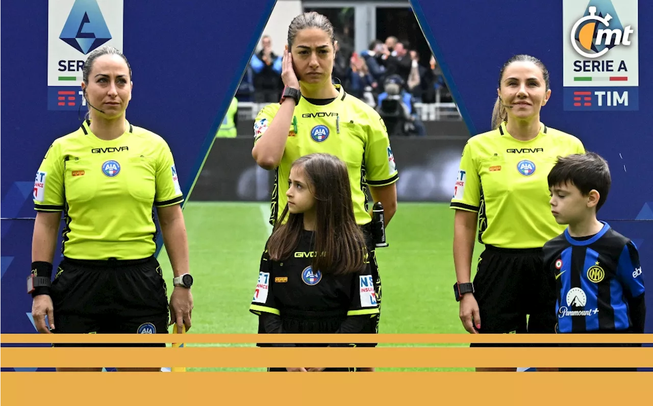 Inter de Milán vs. Torino, primer partido de Serie A con terna arbitral femenina