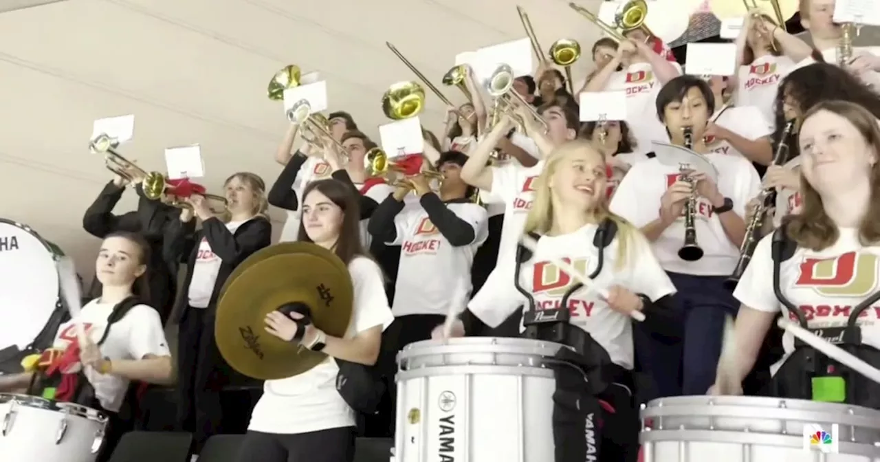 How a high school pep band played the University of Denver’s men’s hockey team to an NCAA victory