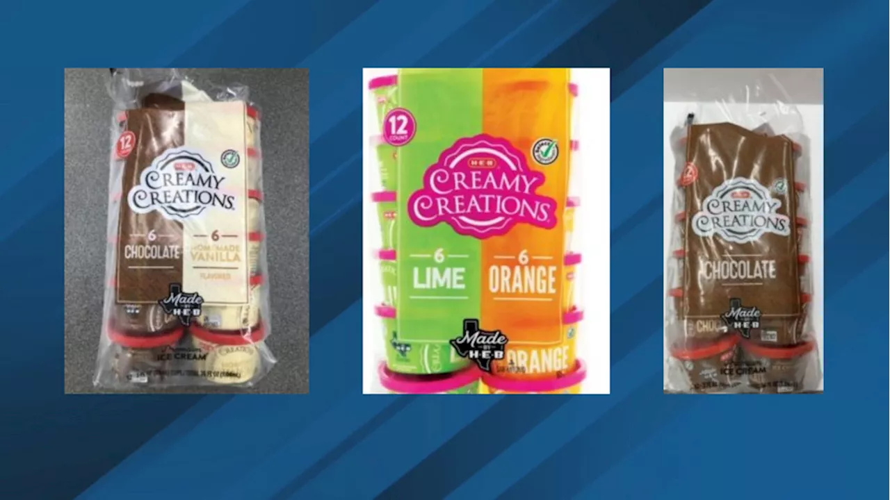 H-E-B recalls certain 12 packs of 3 ounce Creamy Creations ice cream