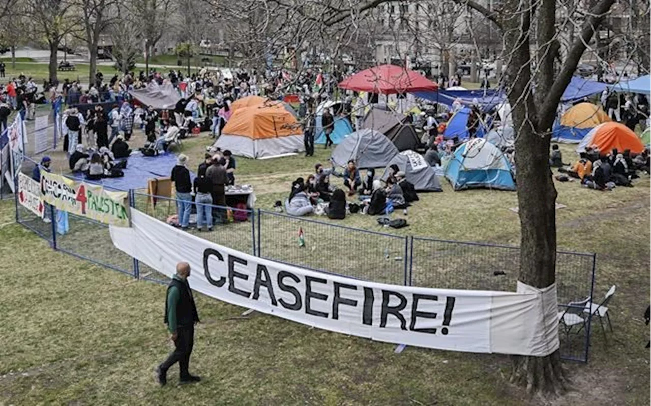 Pro-Palestinian encampment grows at Montreal's McGill university