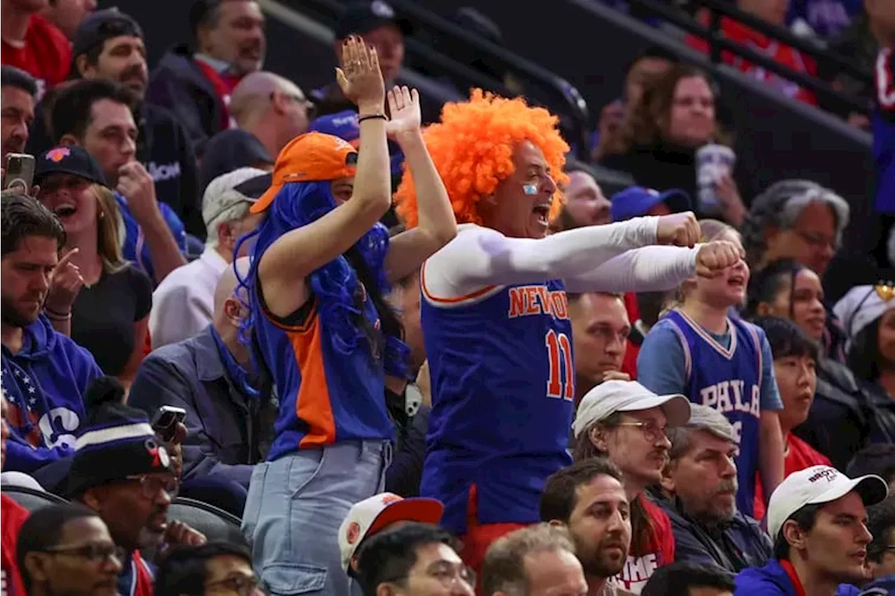 Knicks fans took over the Wells Fargo Center as they celebrated beating the Sixers. Joel Embiid says ‘it’s not OK.’