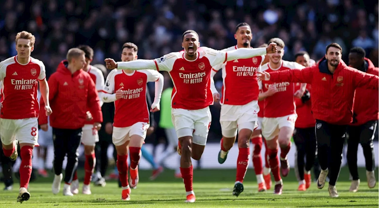 Arsenal foge no comando da Premier League com triunfo sobre o rival Tottenham