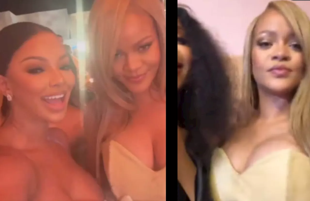 WATCH: Mihlali Ndamase and Linda Mtoba rub shoulders with Rihanna in LA