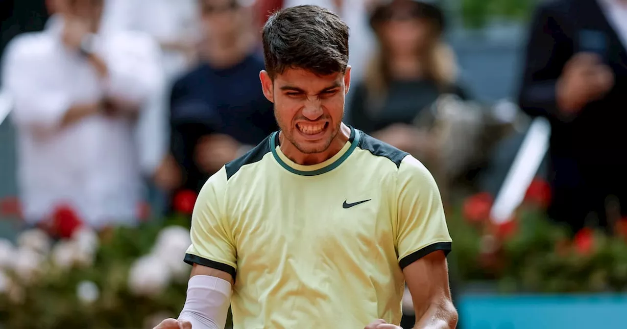 Carlos Alcaraz avanzó a los octavos de final del Madrid Mutua Open