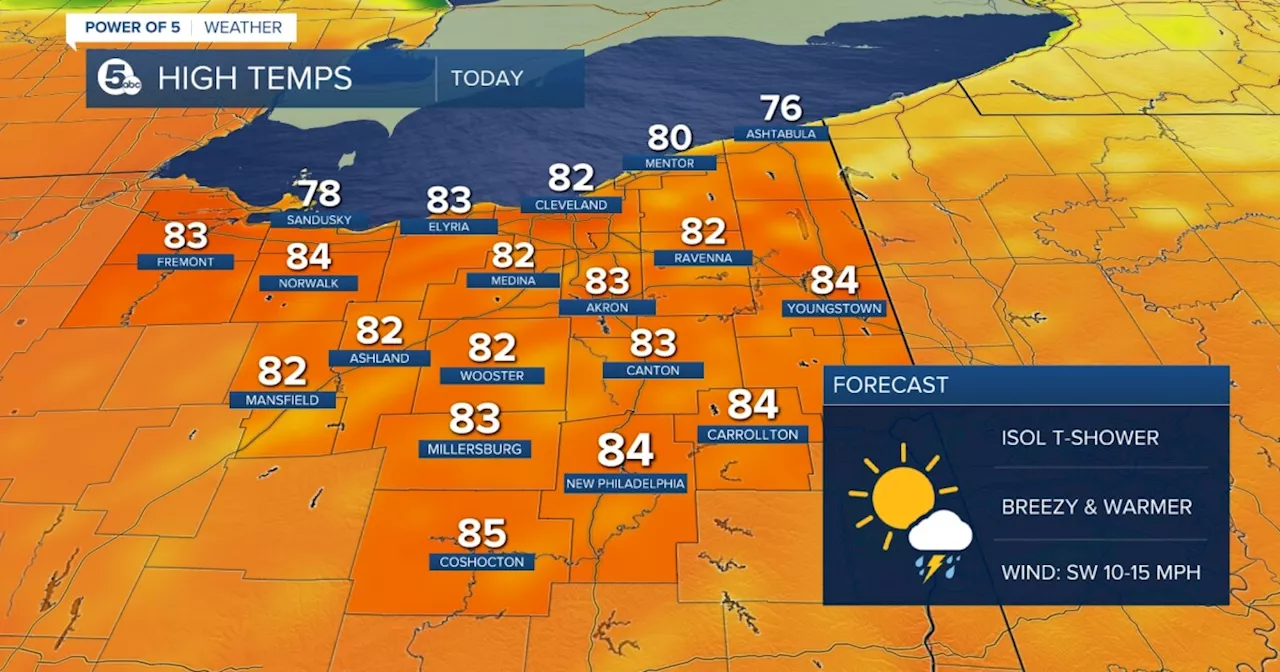 FORECAST: Another Summer Like Day; Isolated T-Shower