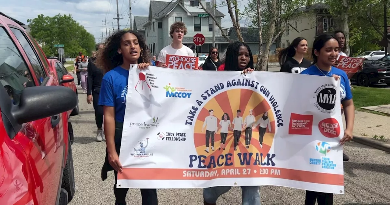 Indianapolis youth lead peace walk pushing to end gun violence in the city