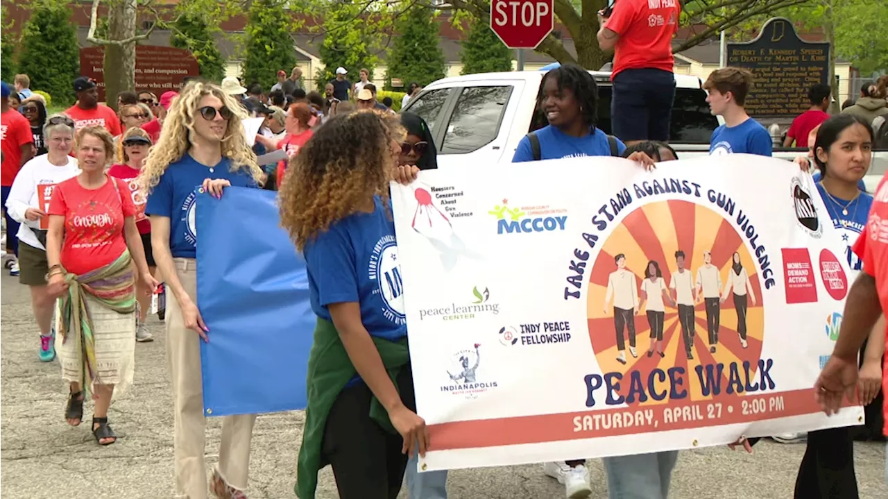 'Peace Walk' held on Indy's near north side calls for an end to gun violence