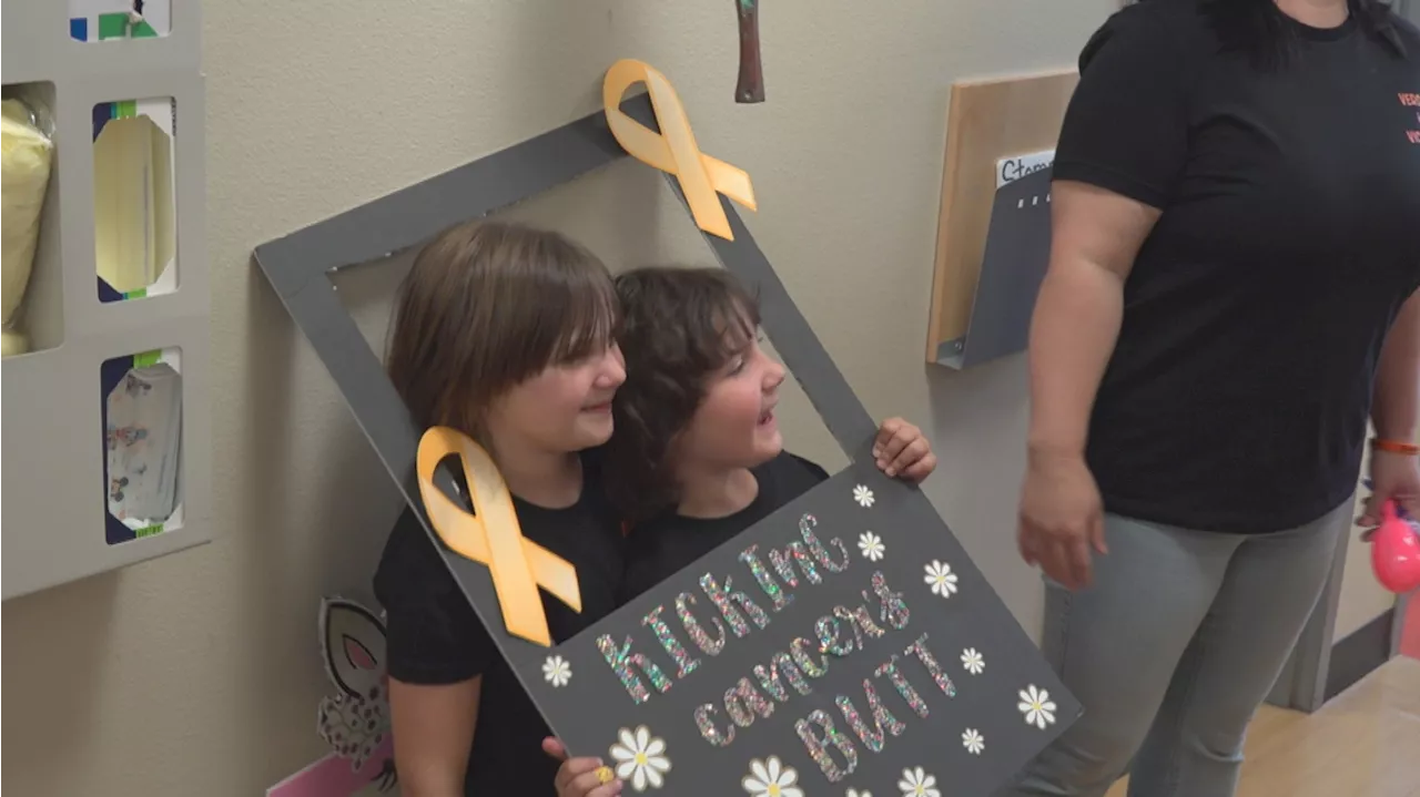 7-year-old girl beats cancer, shares special bell-ringing moment with her sister