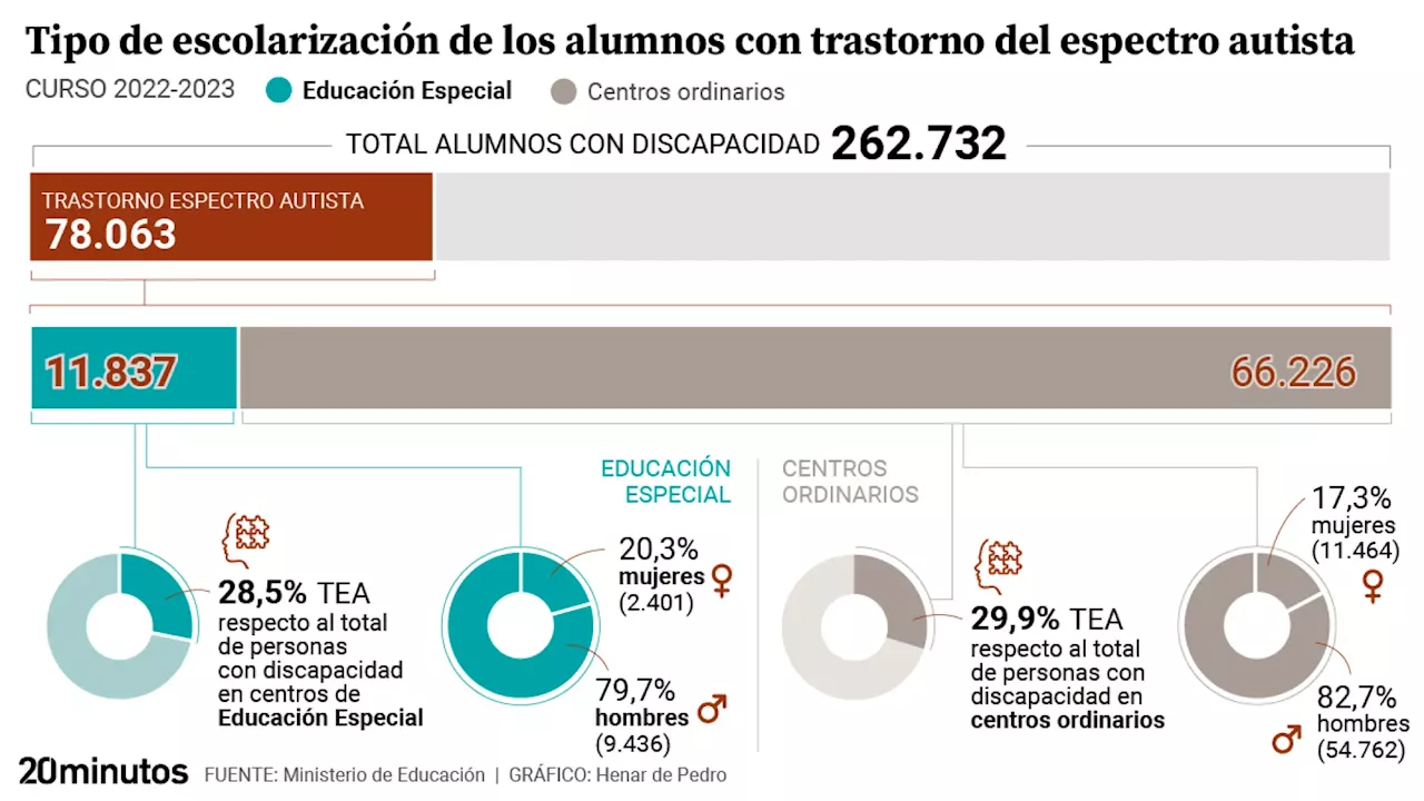 El alumnado con autismo se multiplica por cuatro en doce años: 'Los apoyos tendrían que crecer en la misma medida'