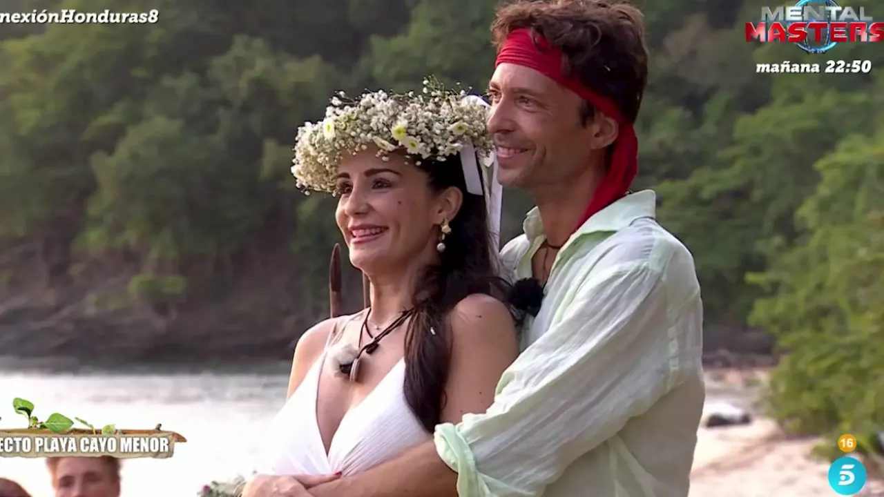 Los emocionantes votos de Ángel Cristo y Ana Herminia en su boda en 'Supervivientes': 'Nuestro amor lo hemos vivido en otra vida'