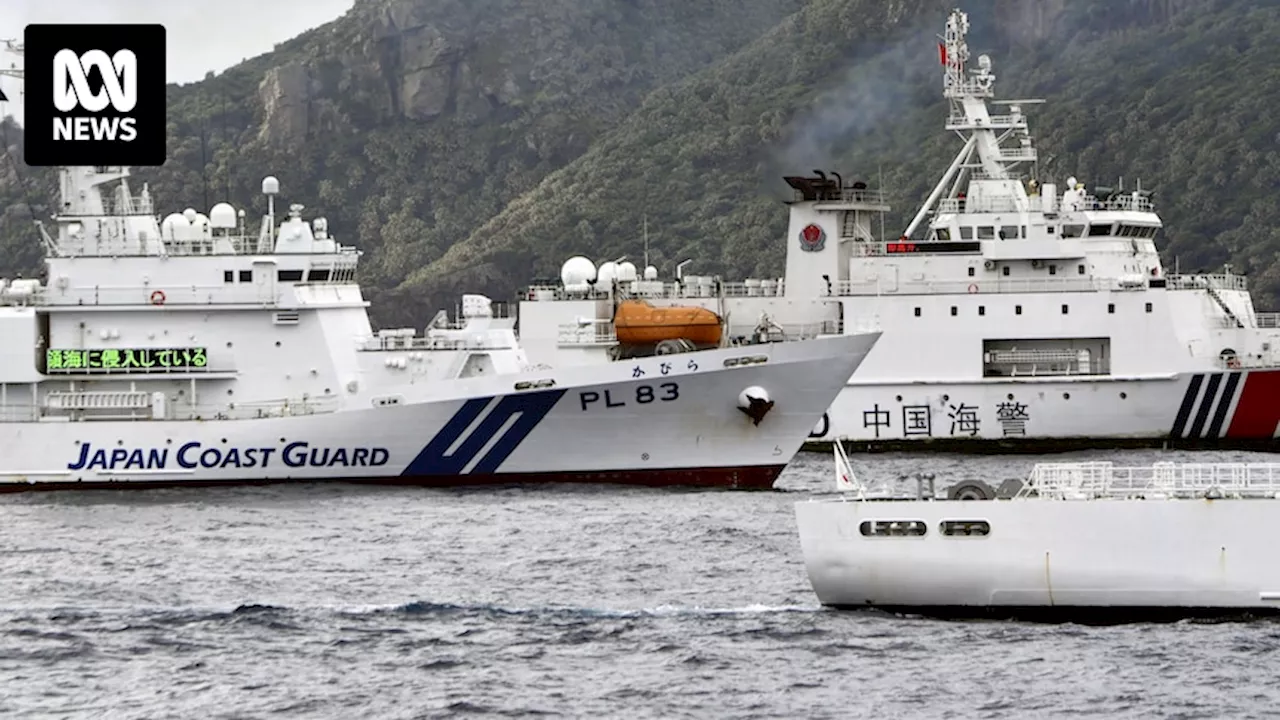 China's coast guard confronts Japanese politicians in disputed East China Sea area