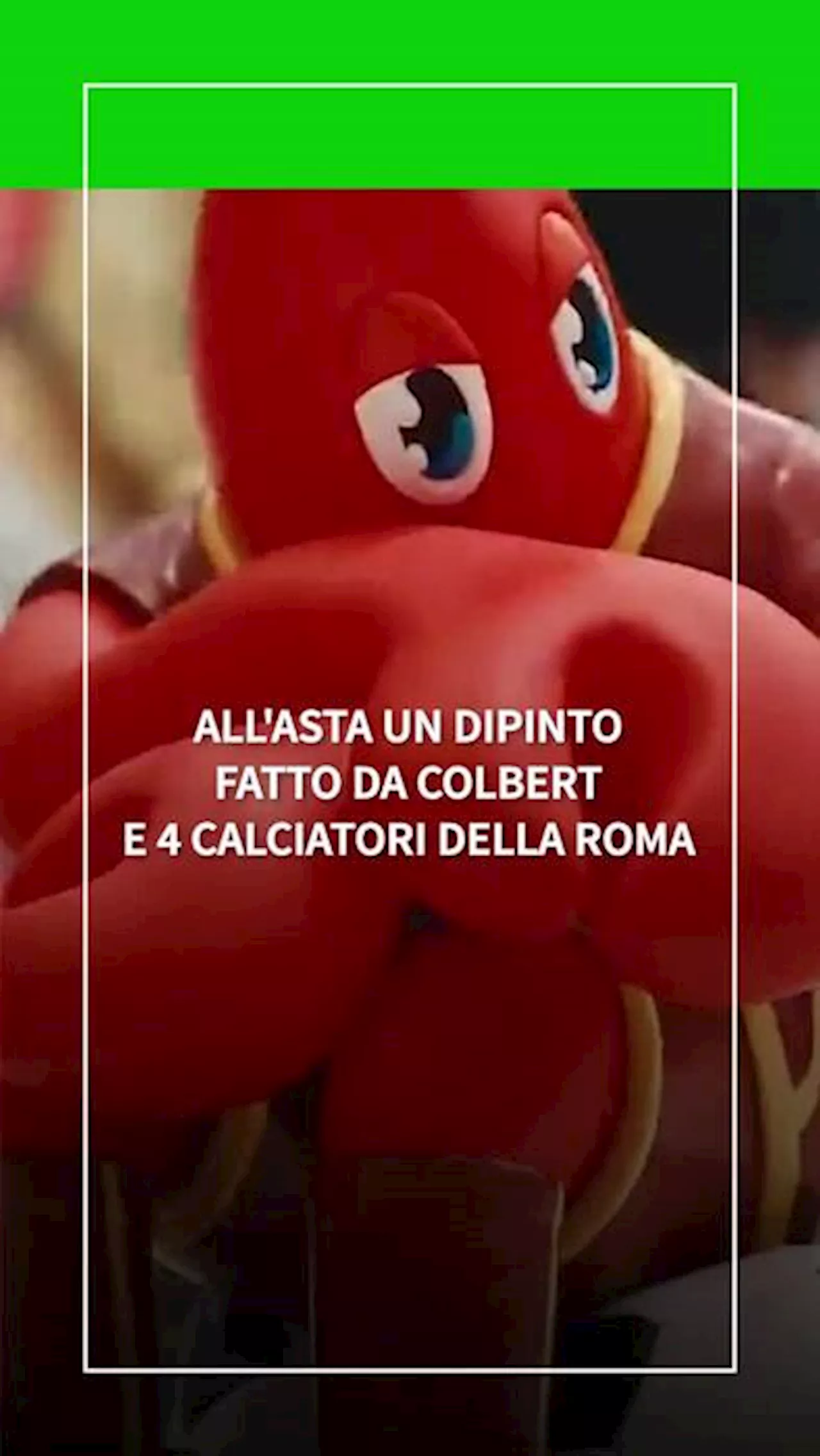 All'asta un dipinto fatto da Colbert e quattro giocatori della Roma