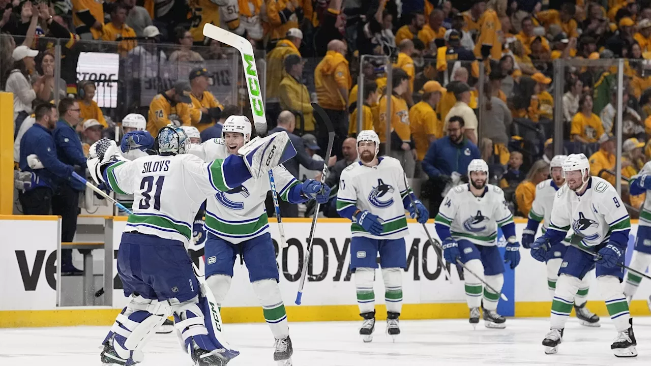 Boeser's hat trick helps Canucks rally, push Preds to brink of elimination