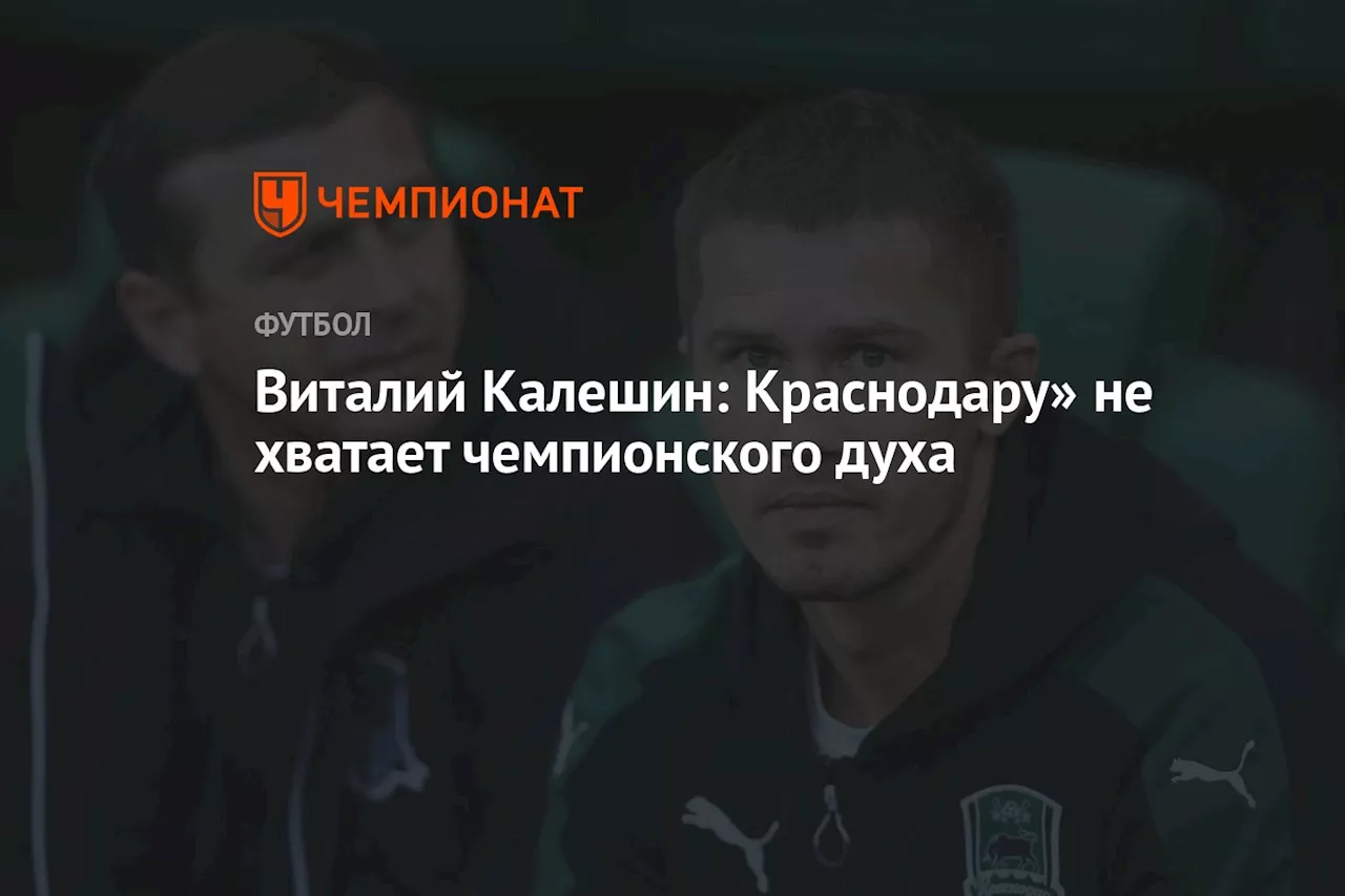 Виталий Калешин: Краснодару» не хватает чемпионского духа