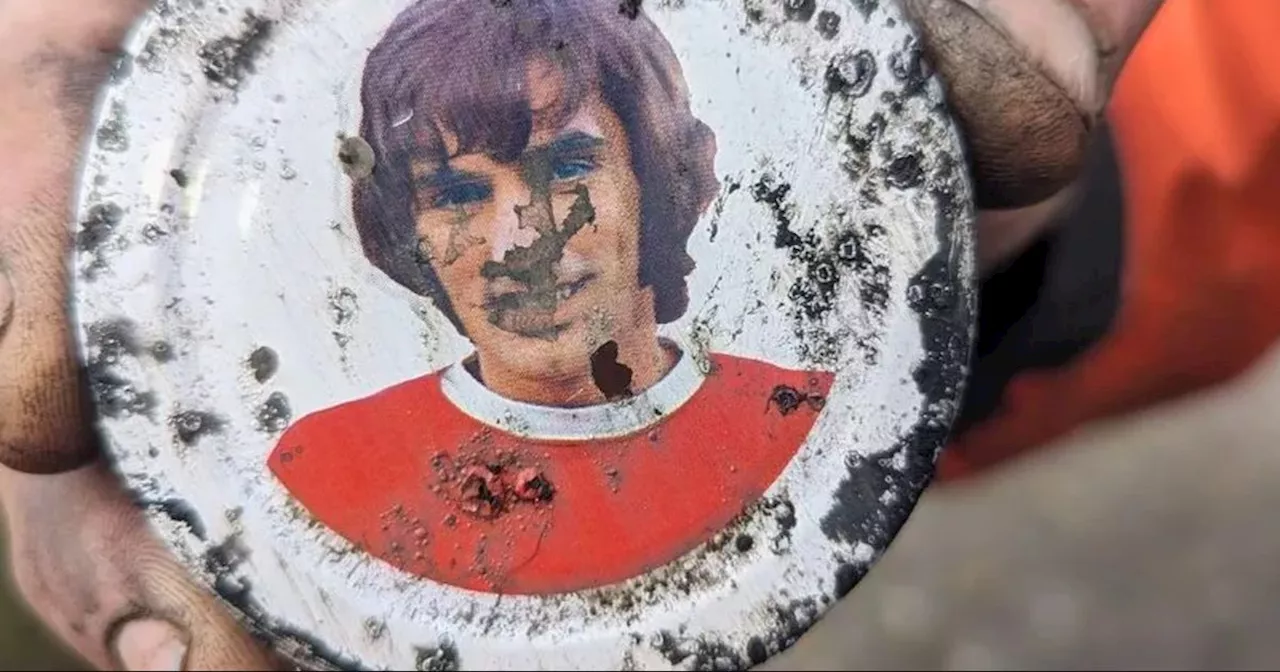 Magnet fishers uncover machete and George Best's face from Scots river