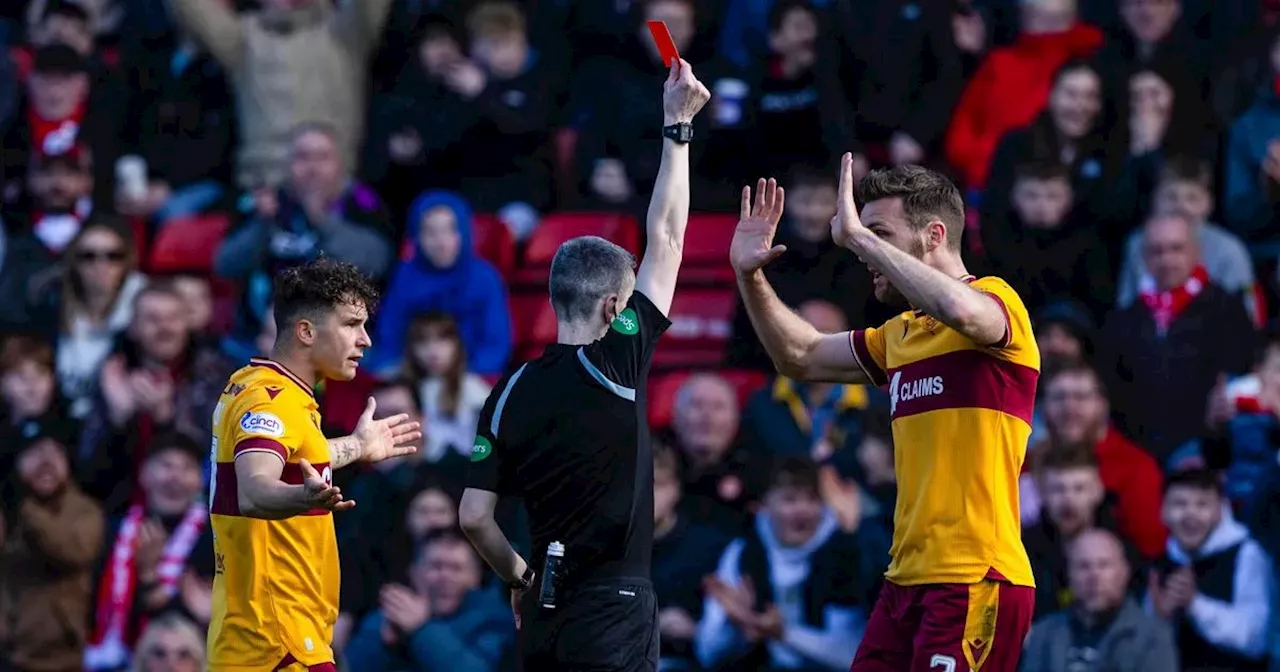 Motherwell appeal Jack Vale red card but Stuart Kettlewell gets no sympathy