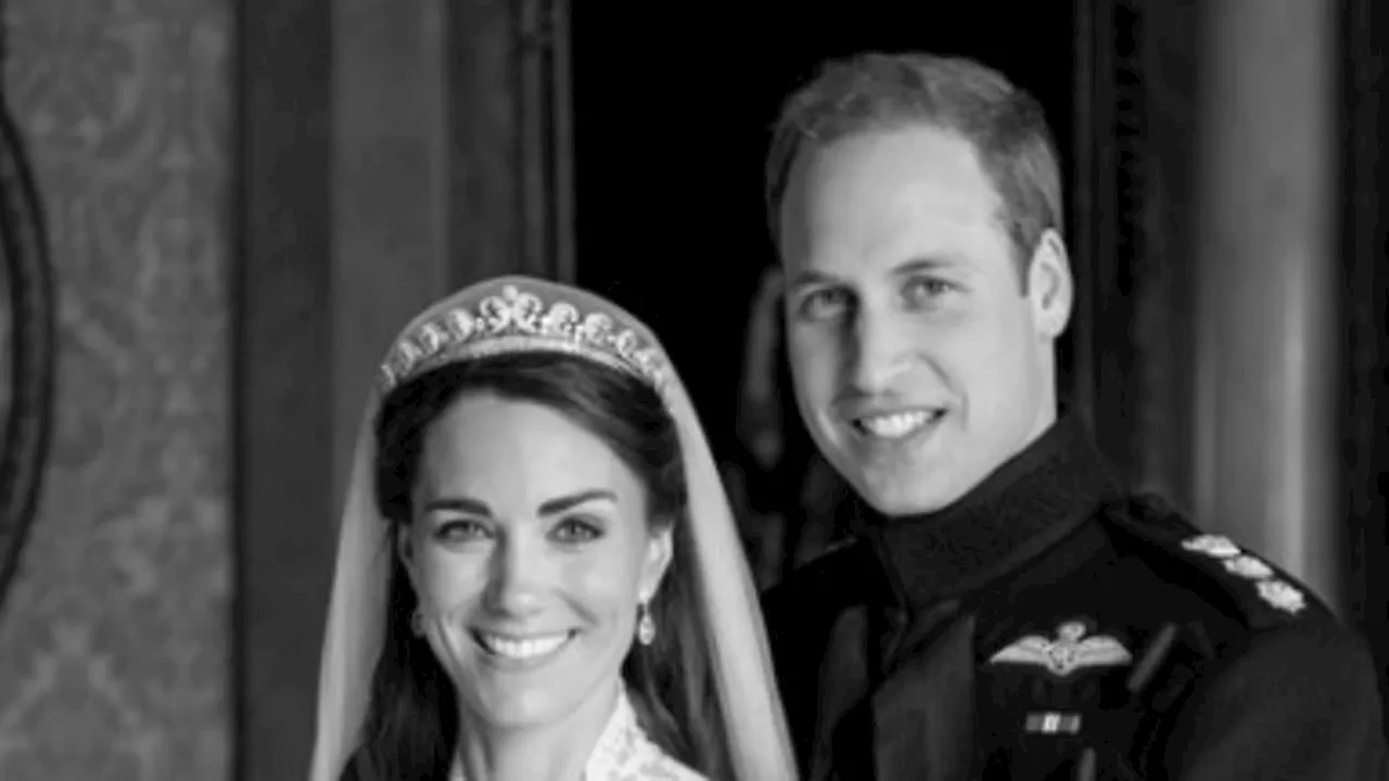 Kate and William share unseen wedding portrait: Prince and Princess of Wales release stunning...