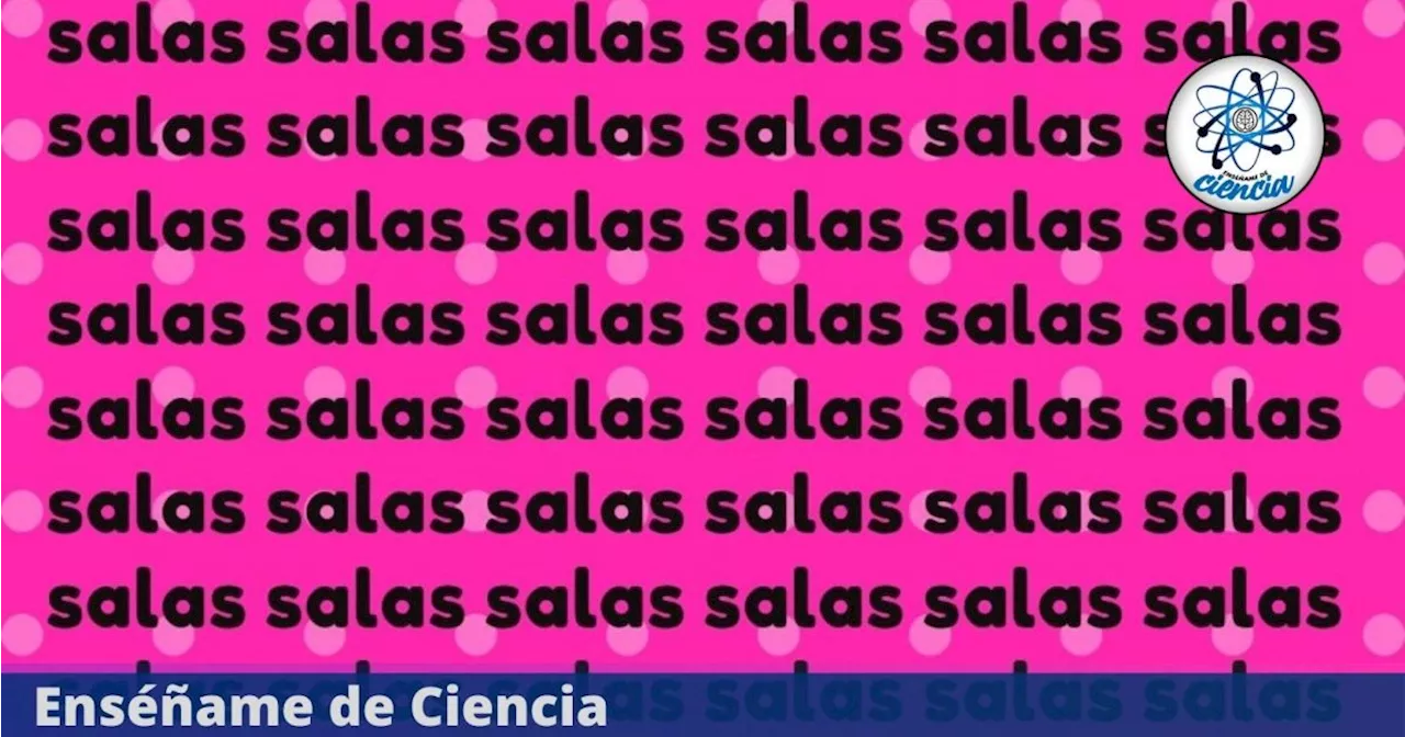 Acertijo visual de VELOCIDAD: Encuentra la palabra “SOLAS” entre “SALAS” en tiempo récord