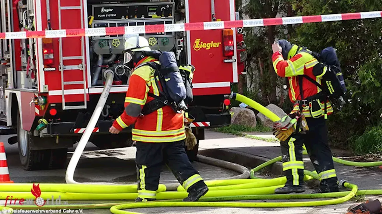 D: Dachstuhlbrand in Althengstett → Photovoltaikanlage als Herausforderung für Feuerwehr